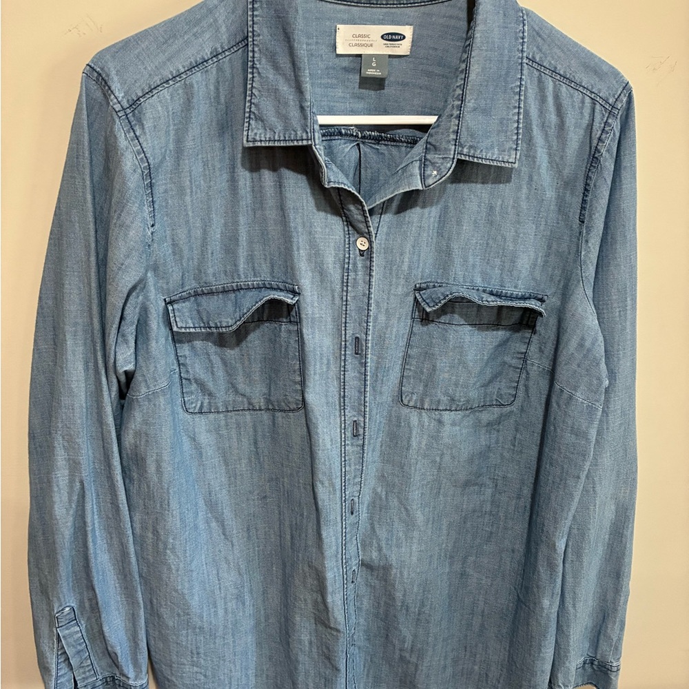 Old Navy Classic Light Blue Shirt